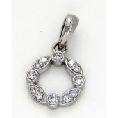 Beautifully Crafted Diamond Pendant in 18k White Gold with Certified Diamonds - PD1230R